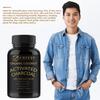 Organic coconut charcoal capsules, coconut shell charcoal, nutritional supplement, all-natural, suitable for adults.