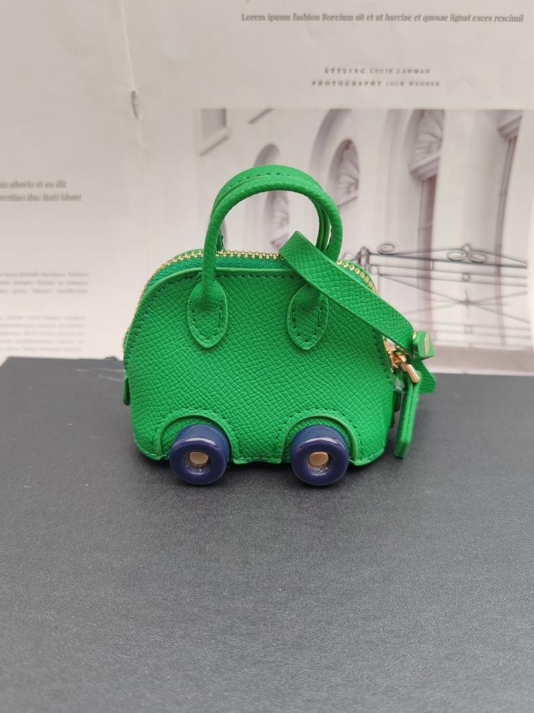 New Korean Style Cute You Mini Bike Handlebar Love Leather Case Headphone Case Metal Chain Bag Accessory Bag