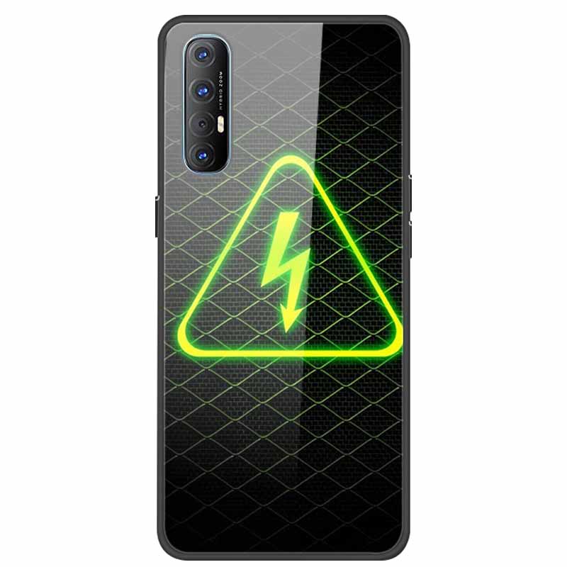 Glass Case For Oppo Reno 3 Pro 5G Case Soft Bumper Hard Tempered Glass Back Cover For Oppo Reno3 Pro 2019 Phone Case Funda Bag