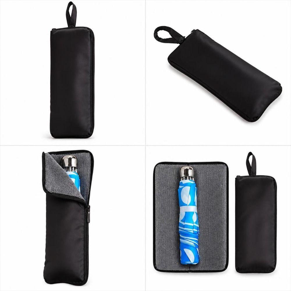 Microfiber Lining Umbrella Storage Bag Waterproof Oxford Folding Umbrella Holder for Travel Use