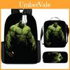 Zestaw plecakowy dla dzieci trzyczęściowy z nadrukiem Avengers Hulk Do użytku szkolnego