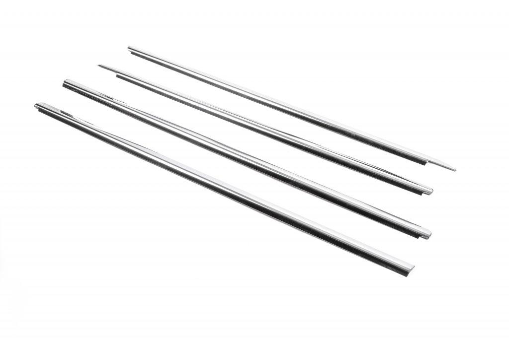 Borduri de sticlă (4 buc, otel inoxidabil) OmsaLine - oțel inoxidabil italian pentru Renault Sandero 2013-2022