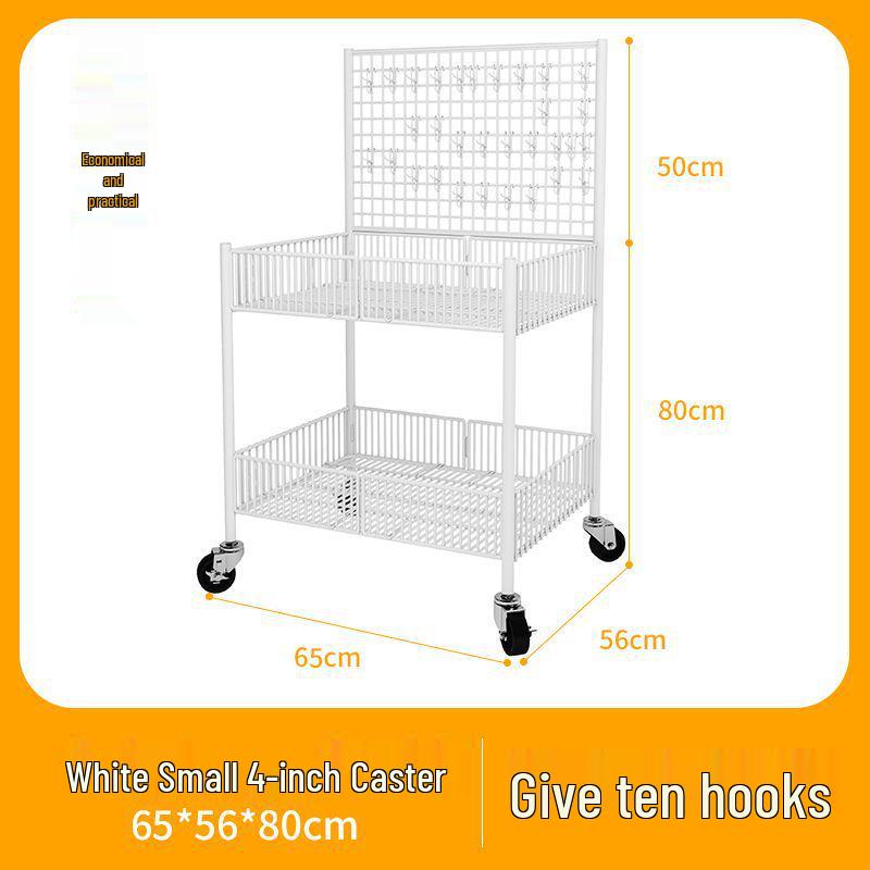 Foldable Ethnic Style Iron Flower Cart for Street and Night Markets