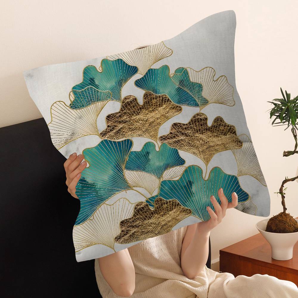 pc Ginkgo Leaves Printed Lucky Dragon pillow cover sofa cushion cover home room decoration children gift