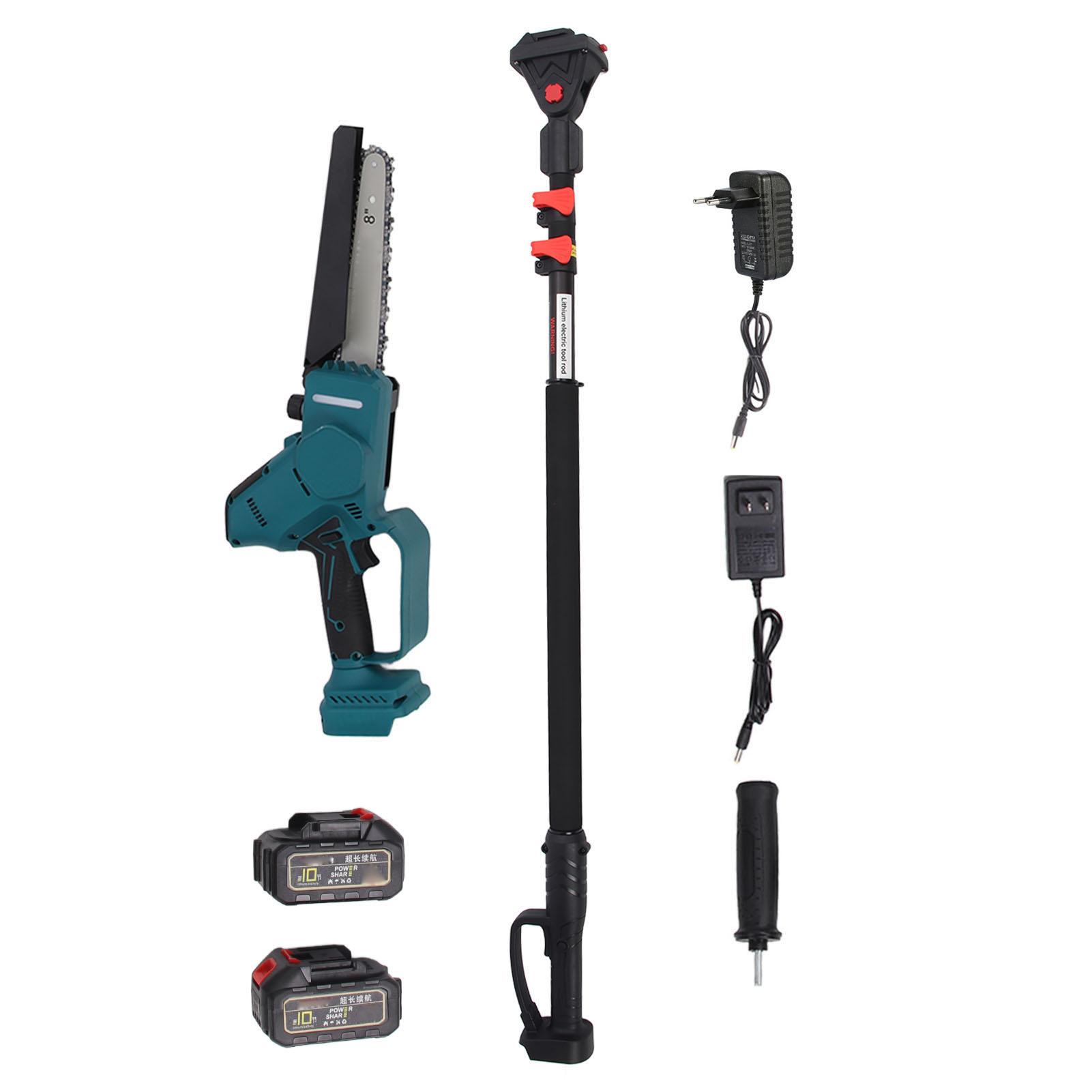 

8-дюймова акумуляторна ланцюгова пила з літієвою батареєю, електрична пила для обрізання гілок із високим розрізом гілок і розширенням 2,5 м EU Plug