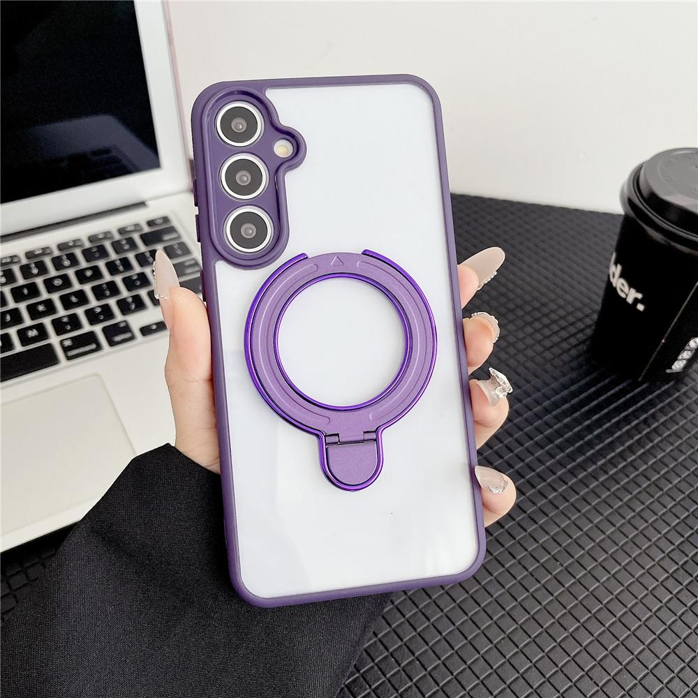 Luxury Magnetic Bracket Phone Case  For Oppo Reno 14 Pro 5G 14F 13F 12F 11F 13 12 11 10 Pro A91 Transparent Acrylic Stand Cover