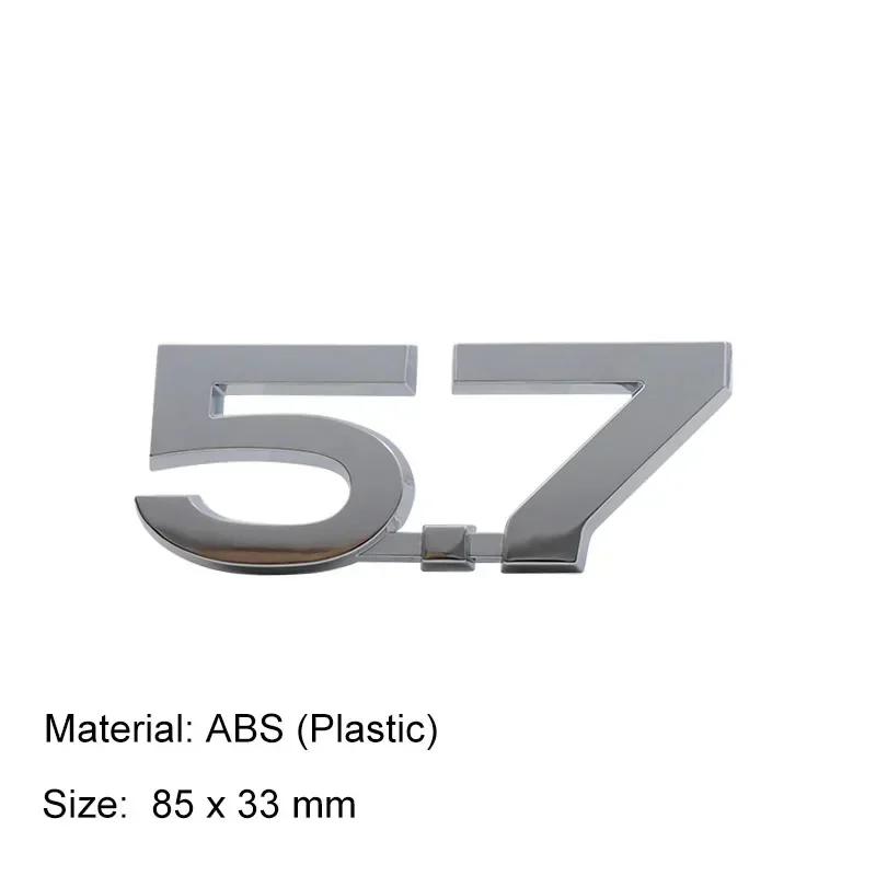 3D Premium 5.7 V6 V8 Car Engine Hood Fender Trunk Tail Rear Decal Emblem Badge Sticker for Prado