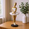 Ballet Dancer Figurine White TutuStyle Standing Ballerina Shiny Finish Girl