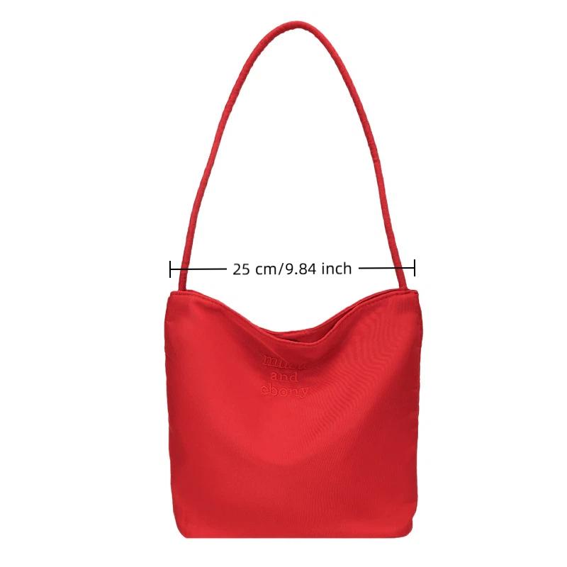 Damen Handtasche mit hoher Kapazität Unterarmhandtasche Schultertasche Wasserdicht Bestickte Buchstaben Unterarmtasche Tragetaschen