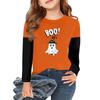 Girls Long Sleeve Halloween Day T Shirts Kids Fall Tops Crewneck Basic Tees 2-11Y