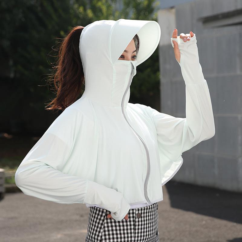 Women’s Ice Silk Sun Protection Jacket UV Protection Lightweight Breathable Batwing Loose Fit Summer Sun Cover for Cycling