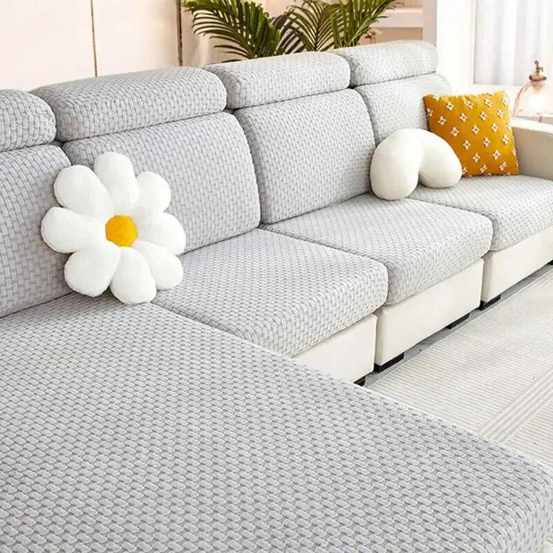 

Модный простой однотонный диван-матрас, жаккардовые флисовые чехлы для дивана, комбинированный диван-полотенце Backrest Cover S