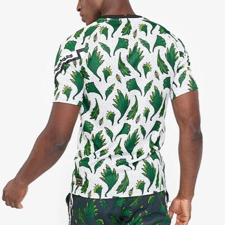 Nike Nigeria Lag Fotball Hurtigtørkende Casual Kortermet T-skjorte Herre topper Hvit CT4244-100