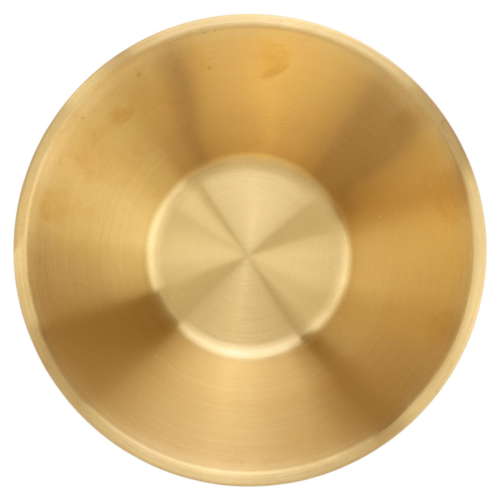 Salad Mixing Bowls Versatile Stainless Steel Salad Bowls Double Layer Exquisite 304 Stainless Steel Gold  for Home 14cm gold