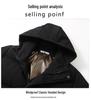 2025 Men's Mid-Length Korean Fashion Cotton Jacket - Youth Style, Thick & Warm Long Outerwear