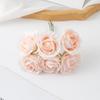 Artificial Flowers Fake Rose Brial Bouquet Festival Garland Accessorie Home Room Floral Arrangement Wedding Decor Scrapbook Gift