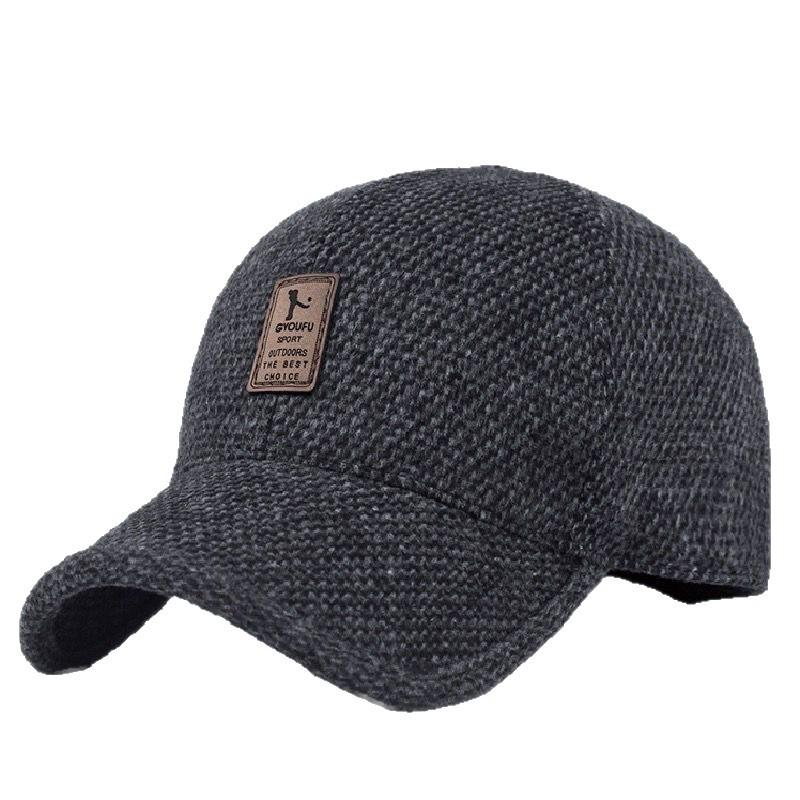 Winterverdickte Herren Schiebermütze mit Ohrenschutz für Mittelalte und Ältere