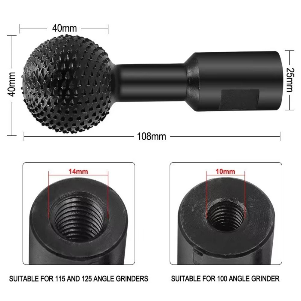 Spherical Spindles Spherical Carving Groove Head Wooden Groove Carving Tools  Carpenter