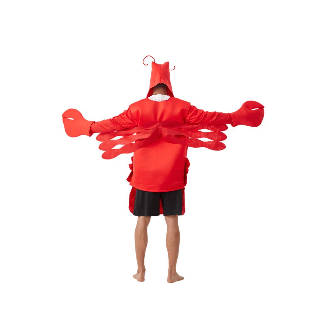 Red Lobster Costume Unisex Funny Sea Animal Outfit Novelty Marine Creature Suit for Halloween Cosplay Party