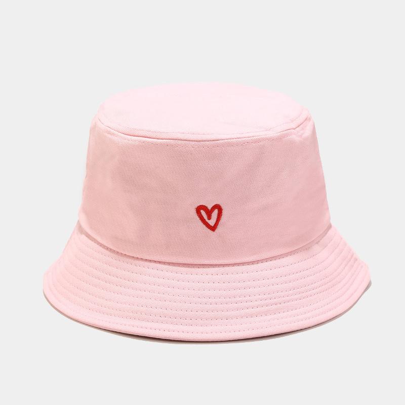 Love Embroidery Cotton Bucket Hat For Men And Women Beach, Golf, Fishing - Fun Outdoor Vacation Summe Cap