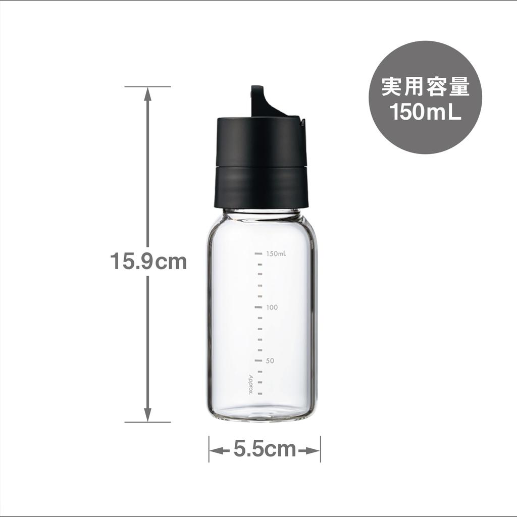 HARIO Dressing Bottle 150ml Black One-Touch ODBN-150-B