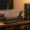 Kreativer Räucherstäbchenhalter Samurai-Schwerter Brenner Ornament mit Aschenbecher Zen-Stil Halter für Zuhause Büro Dekoration Meditation Geschenke Männer Und Teeliebhaber