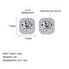 Bague Ringen S925 Sterling Silver Fashion Square Silver Needle Earrings Temperament Set 1ct D Moissente Celebrity Earrings