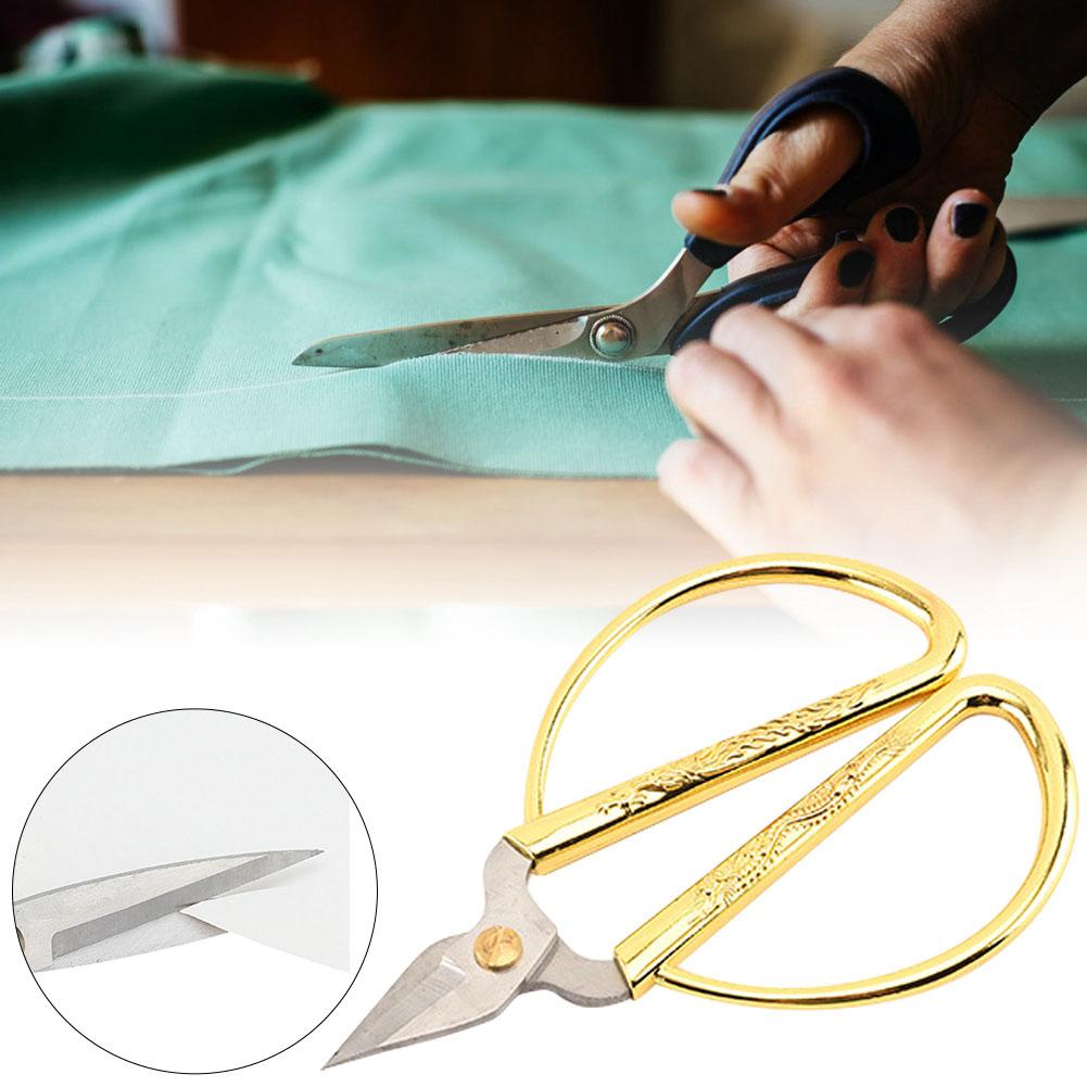 Household Stainless Steel Scissors with Beautiful Chinese Dragon Phoenix Pattern Handle (3.5 )