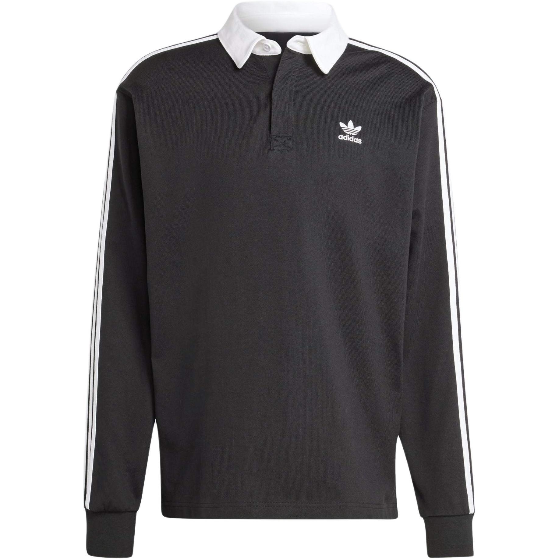 adidas ADICOLOR Long-sleeved Polo Shirt Black Men s IZ4806 M