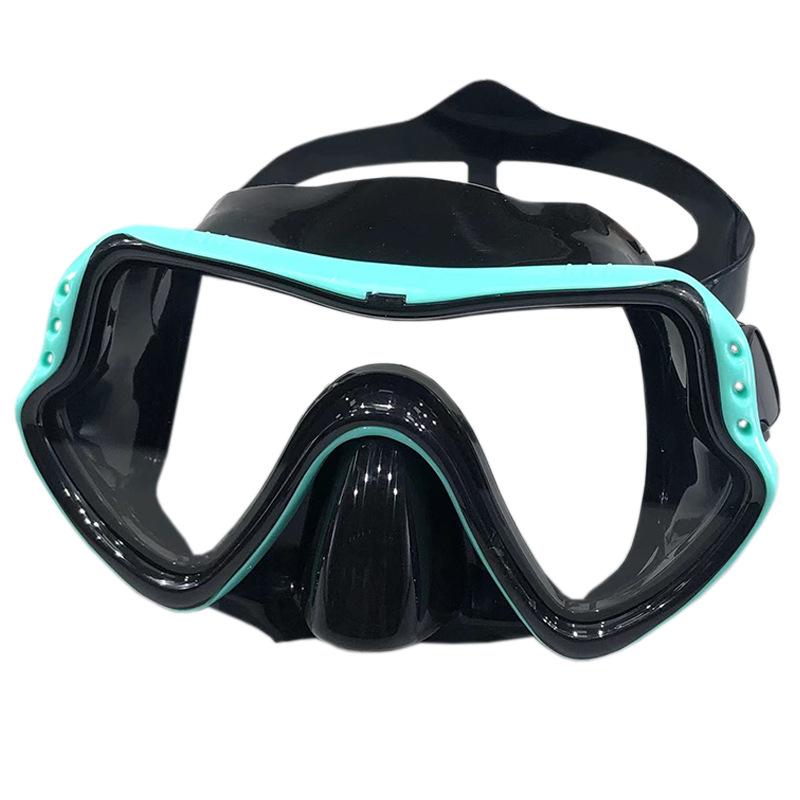 Diving goggles large frame silicone mask breathing tube set