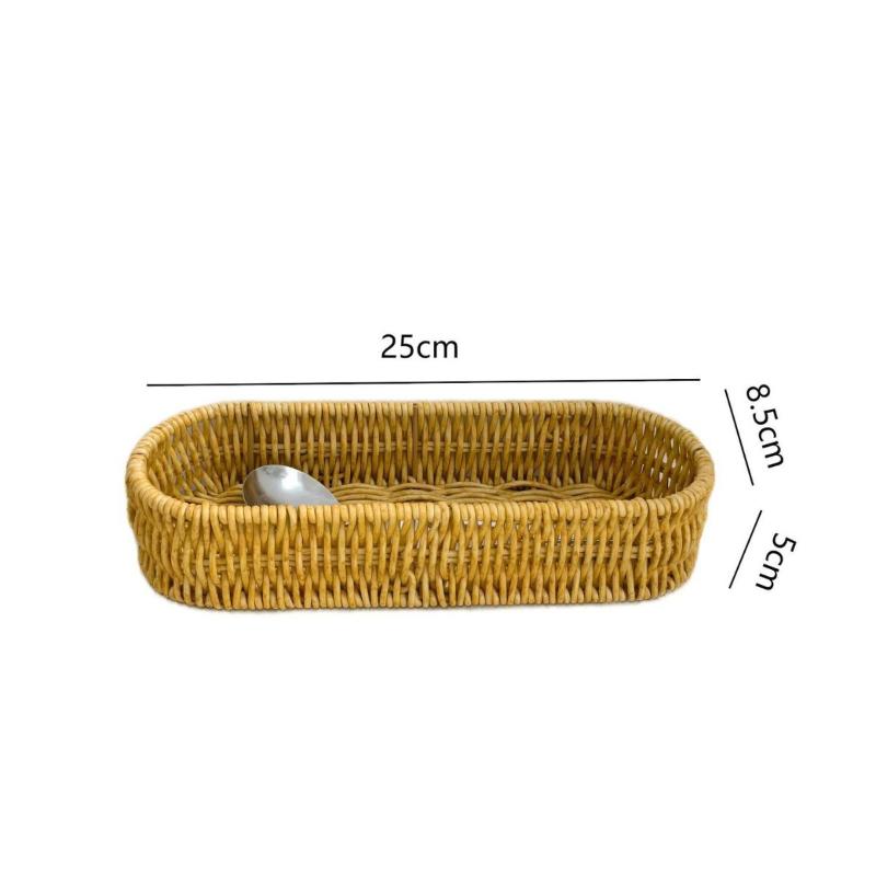 Härte Rattan Weide Geflochten Servierkörbe Haushalt 7 Stile Ablass Stäbchen Gabel Löffel Halter Handgeflochtener Rattan Korb