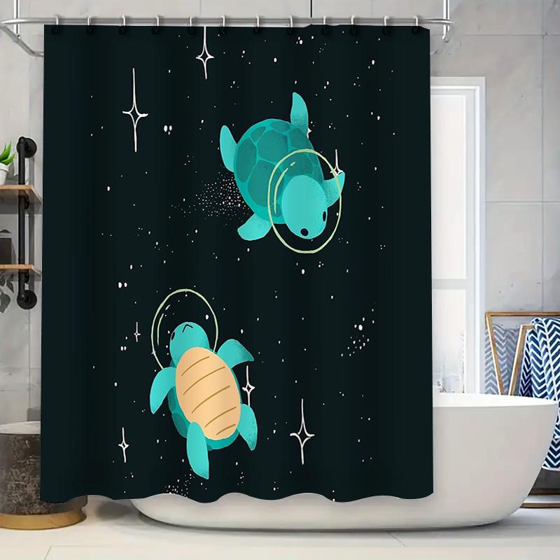 

Sea Turtle Shower Curtain Ocean Beach Bathroom Decor Coastal Vibes Nautical Theme Waterproof Fabric Home Decor W60H190(CM)-1 Pcs