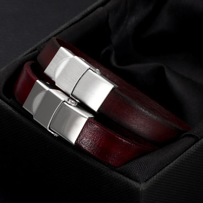 5pcs Silicone Jewelry Accessories Buckle Leather Rope Buckle Jewelry Buckle Stainless Steel Leather Buckle Head DIY Accessories.