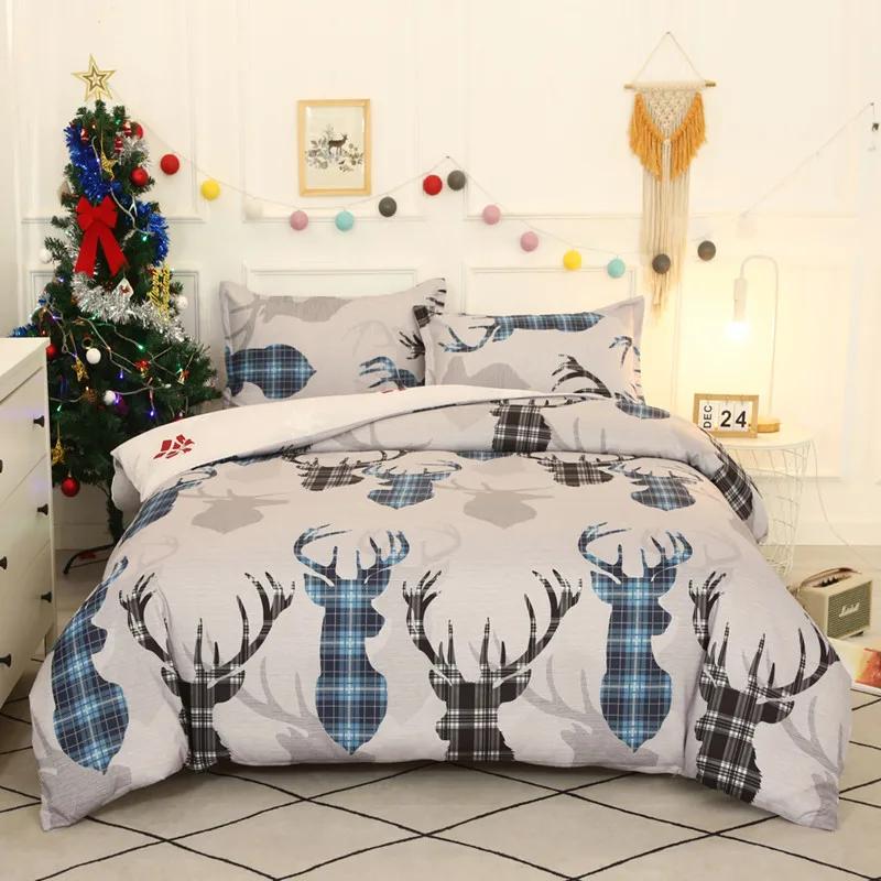 

Christmas Bedding Set Duvet Cover Pillowcase King Size Bedding EU Single(135*200cm)3pcs