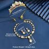 Bridal Tiara Crown Three-Piece Luxury Atmospheric Wedding Jewelry Set Premium Necklace Earrings Crown