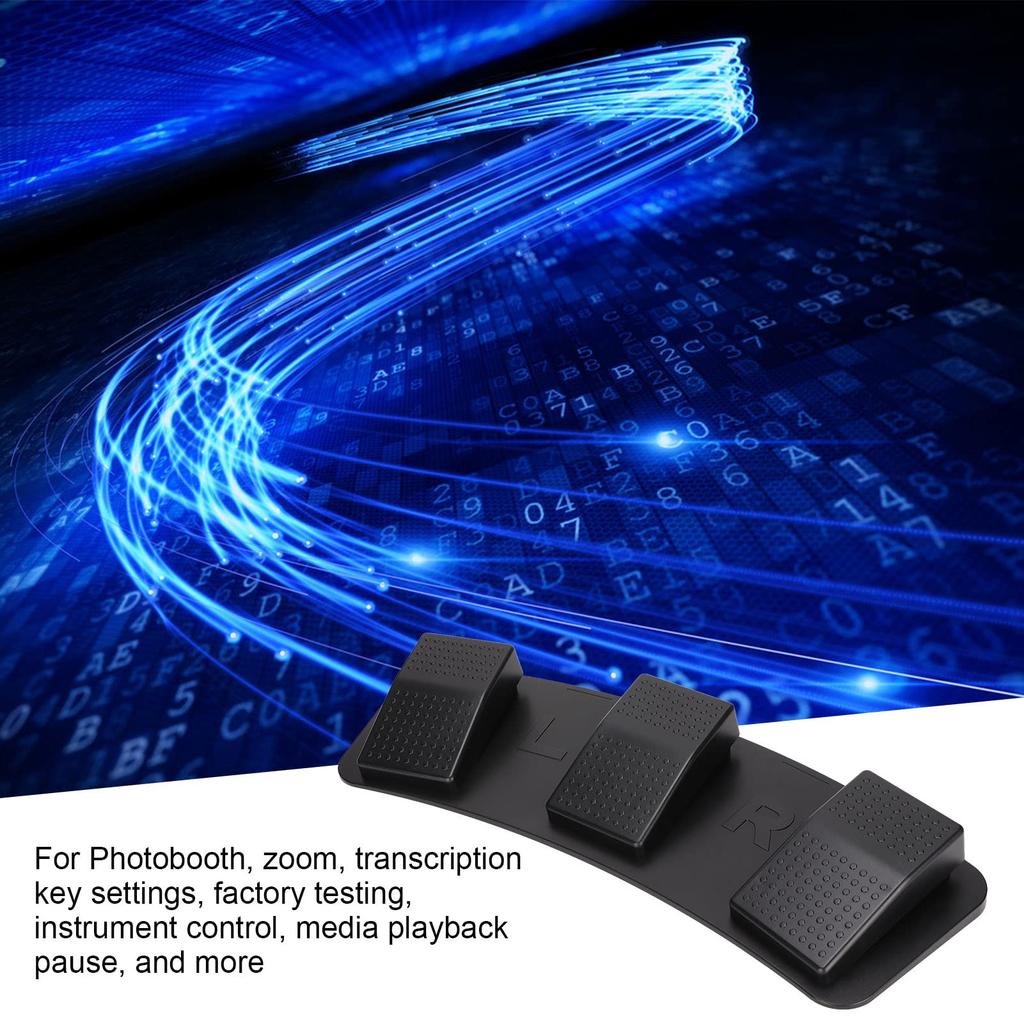 USB Triple Foot Switch Programmable Computer Keyboard Shortcut Customized Combination Keys for Video Game Control Photoelectric Switch Pedal, Keys,