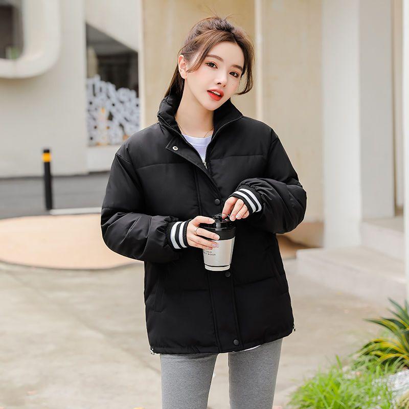 

Winter Korean Style Short Padded Coat Women Thickened Short Down Jacket Students Fashion Outwear S чёрный