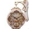 Double Sided Wall Clock Non Ticking Hanging Timekeeper for Home Decor