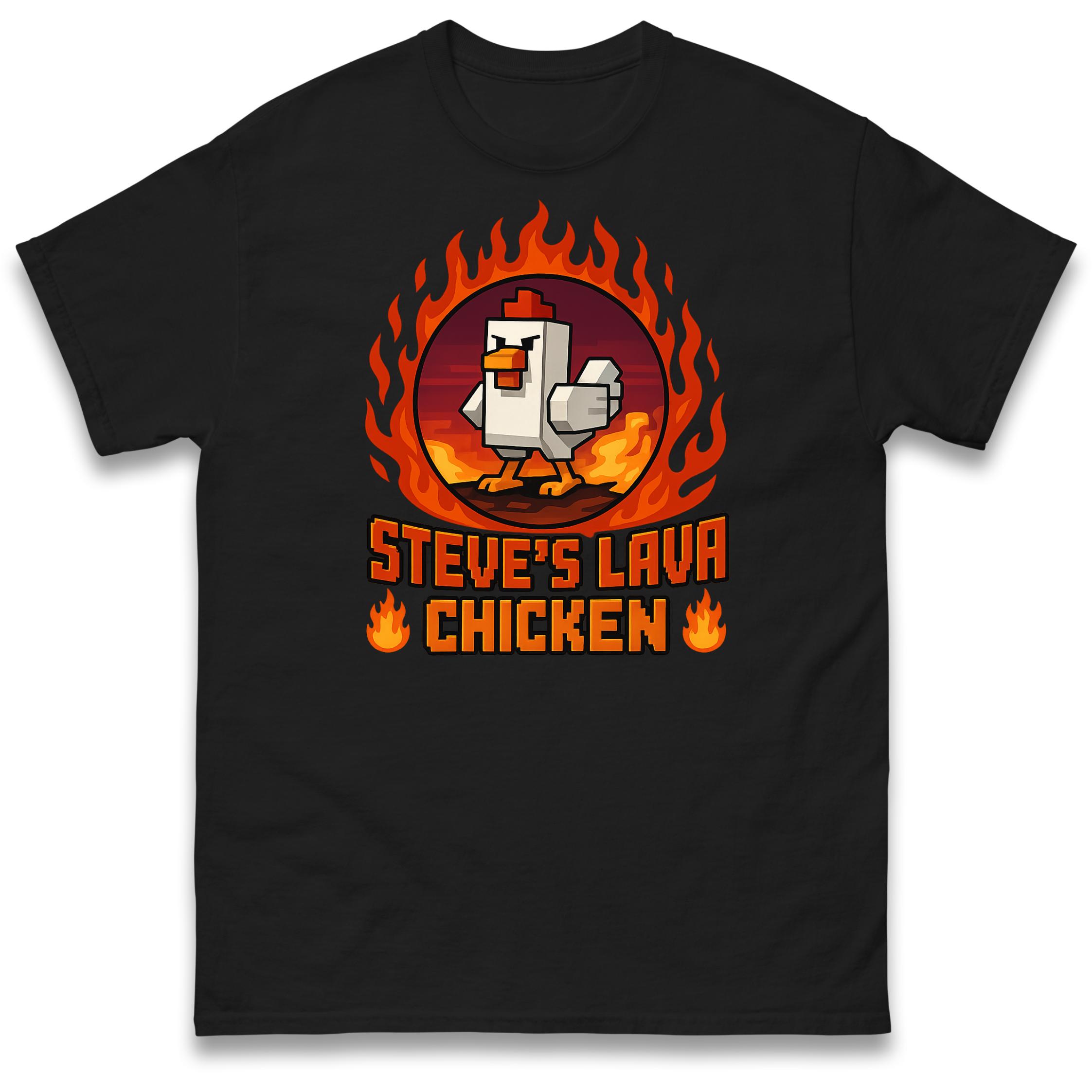 Steve s Lava Chicken Mens T Shirt Womens Tops Tees 4XL