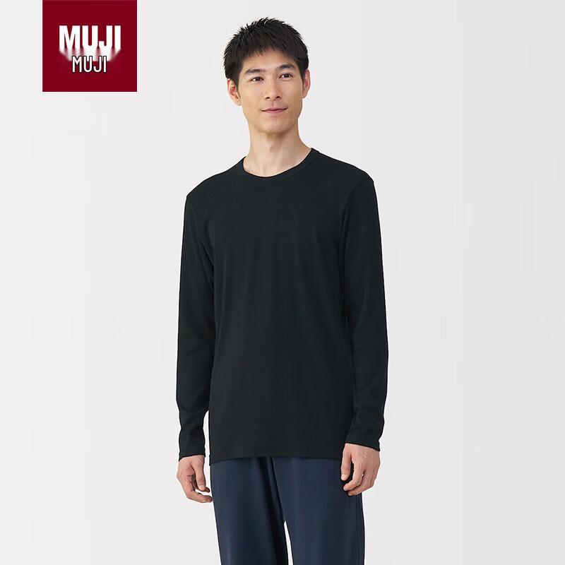 

MUJI Men s Cotton Winter Crew Neck Long Sleeve T-Shirt L