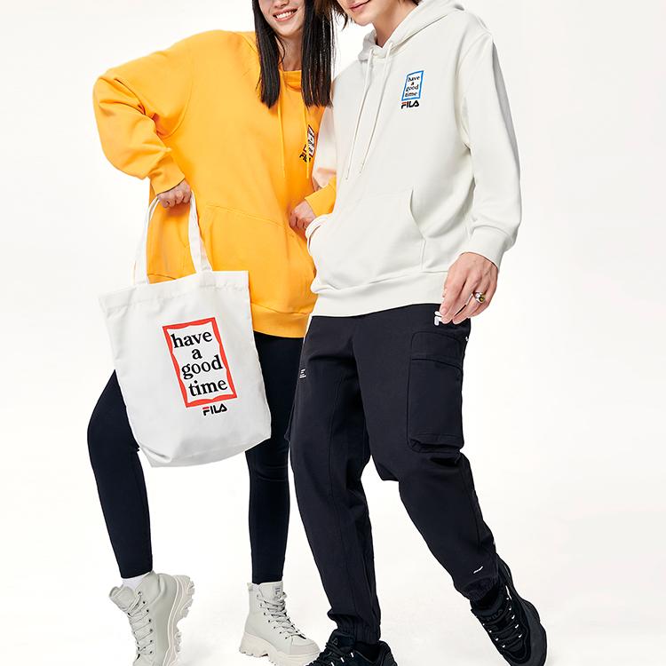 New FILA Have A Good Time Collection Sweatshirts Unisex Starlight White F11U149207F-WT
