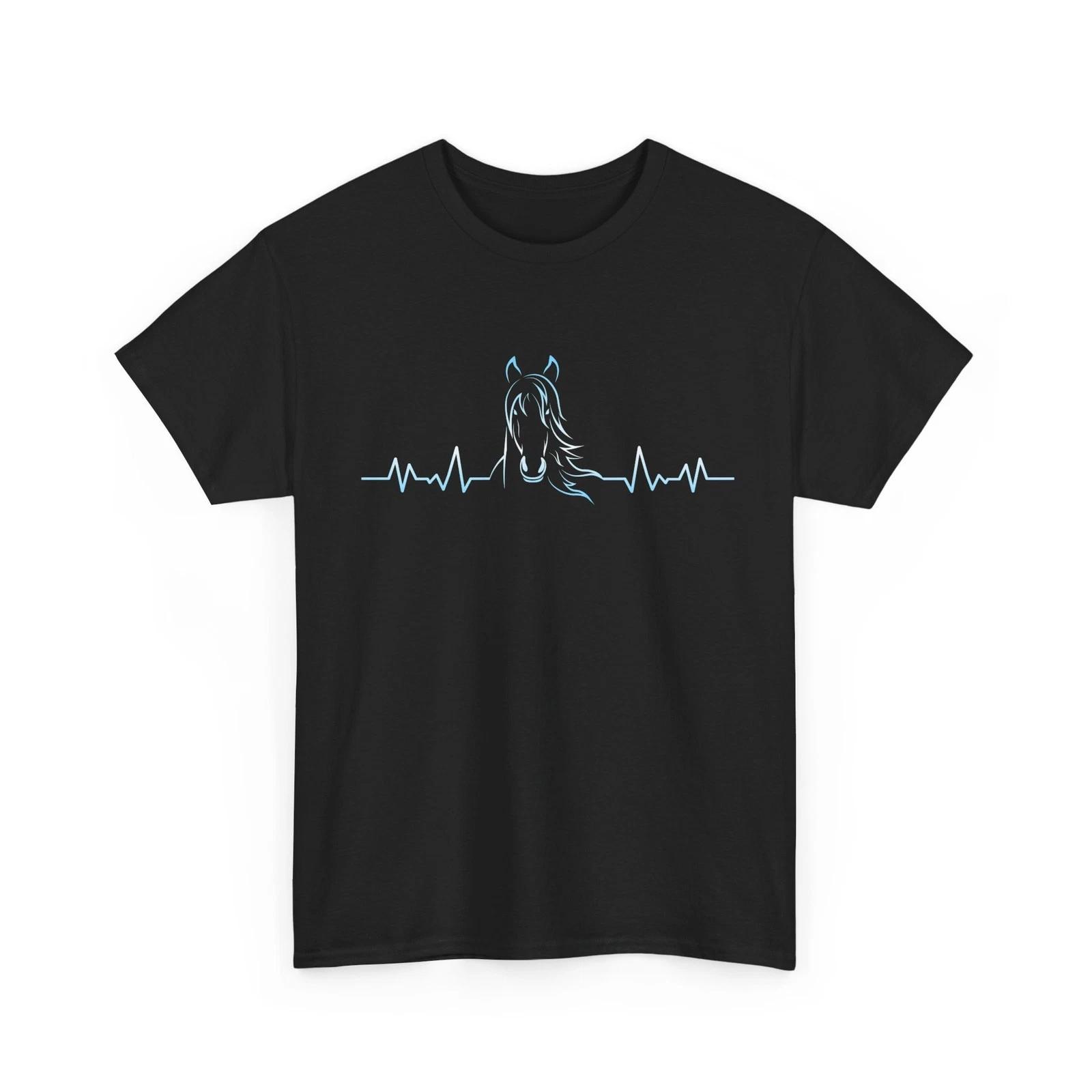 Horse Head HeartbeaT shirt, Horses Animals Lovers Horseback Riding Shirt 4XL
