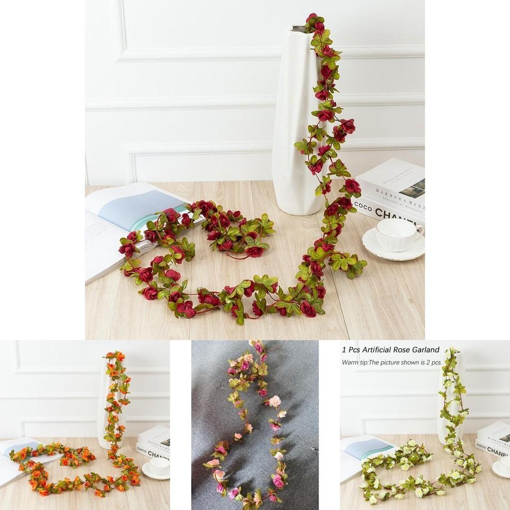 Elegant Autumn Small Peony Ivy Leaf Vine Fake Plant Garland For Home Dcor