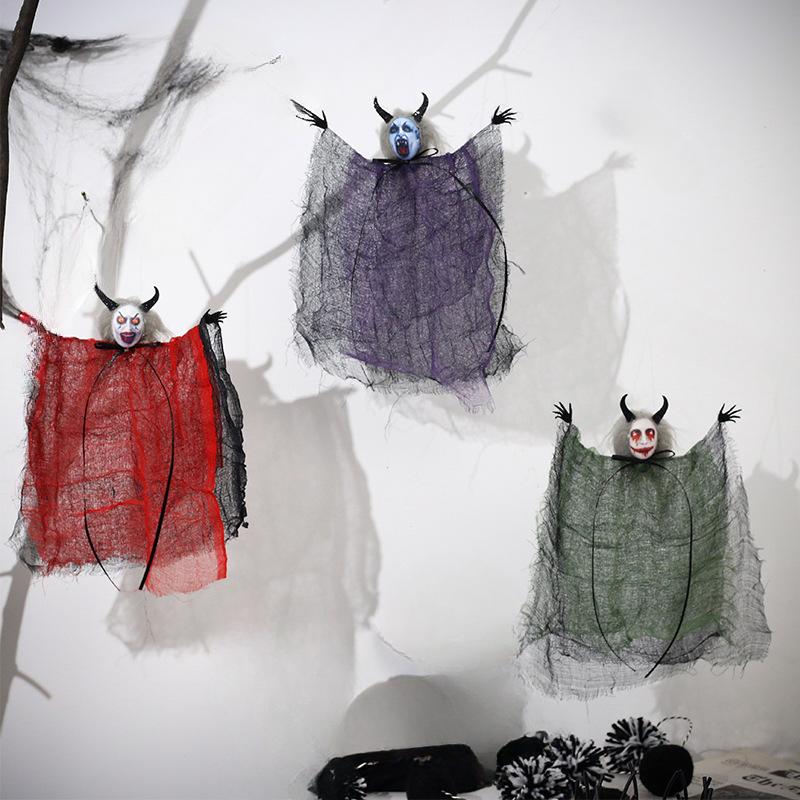 Festival Atmosphere Prop Halloween Fun Evil Ghost Figurine Pendants Home Decor Creative Decoration for Haunted Houses At Parties