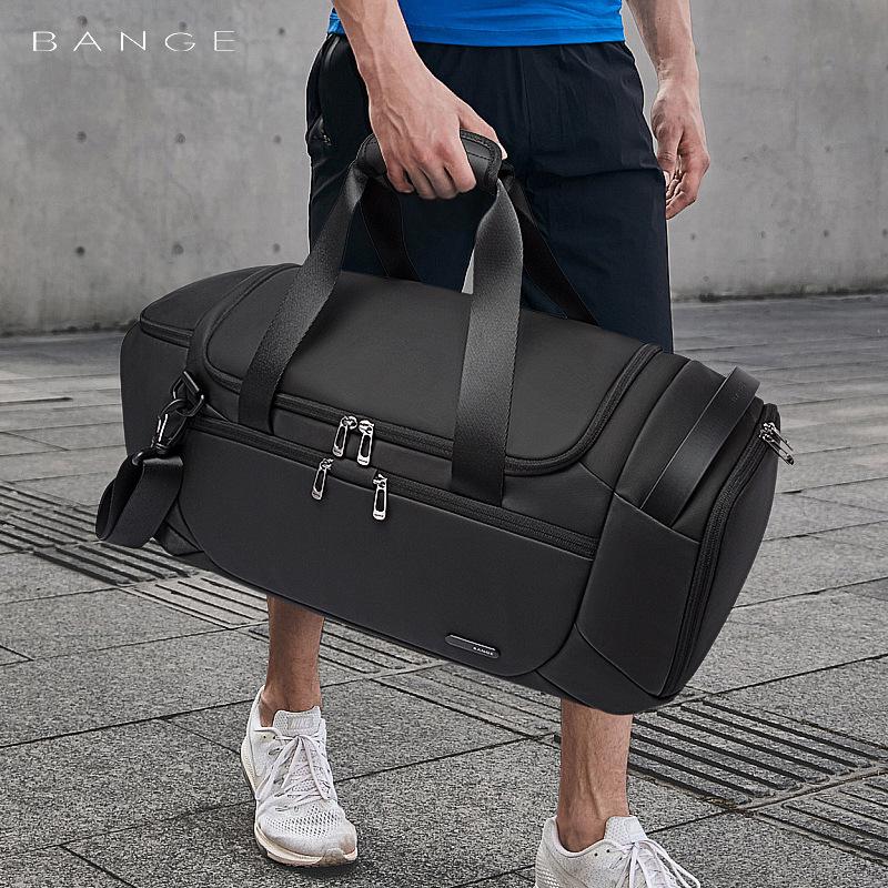 Bange Men's Multifunctional Travel Gym Bag with Wet/Dry Separation, Casual Crossbody Handbag for Outdoor Use.