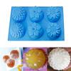 1 Pcs Flower Shaped Silicone DIY Handmade Soap Candle Cake Mold Supplies 6 Hole Crafts Handmade Soap Mold Random Color