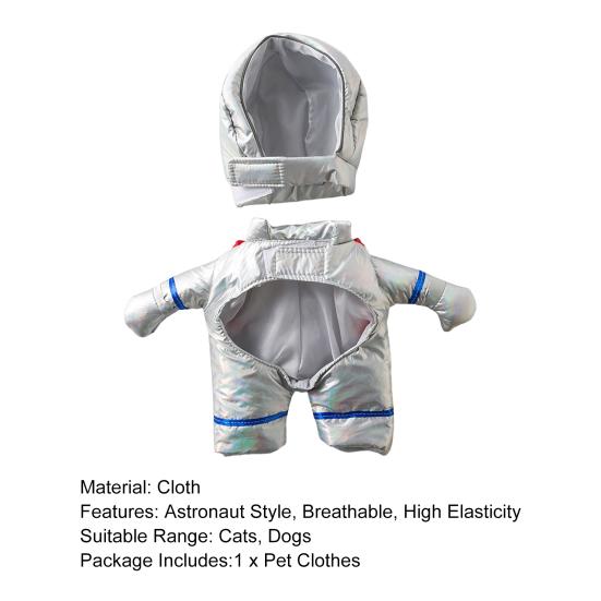 Abbigliamento per Animali Stile Astronauta Cappello Completamente Avvolgente Traspirante Cani Gatti Esplorazione Spaziale Costume Avventura per Festa