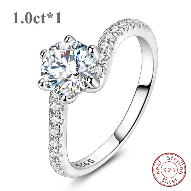 

Genuine Moissanite Ring Design For Women Shining Wedding Eternity Bands Genuine Copper 1Ct Stone Match Timeless Jewelry Creation Present Choice 8
