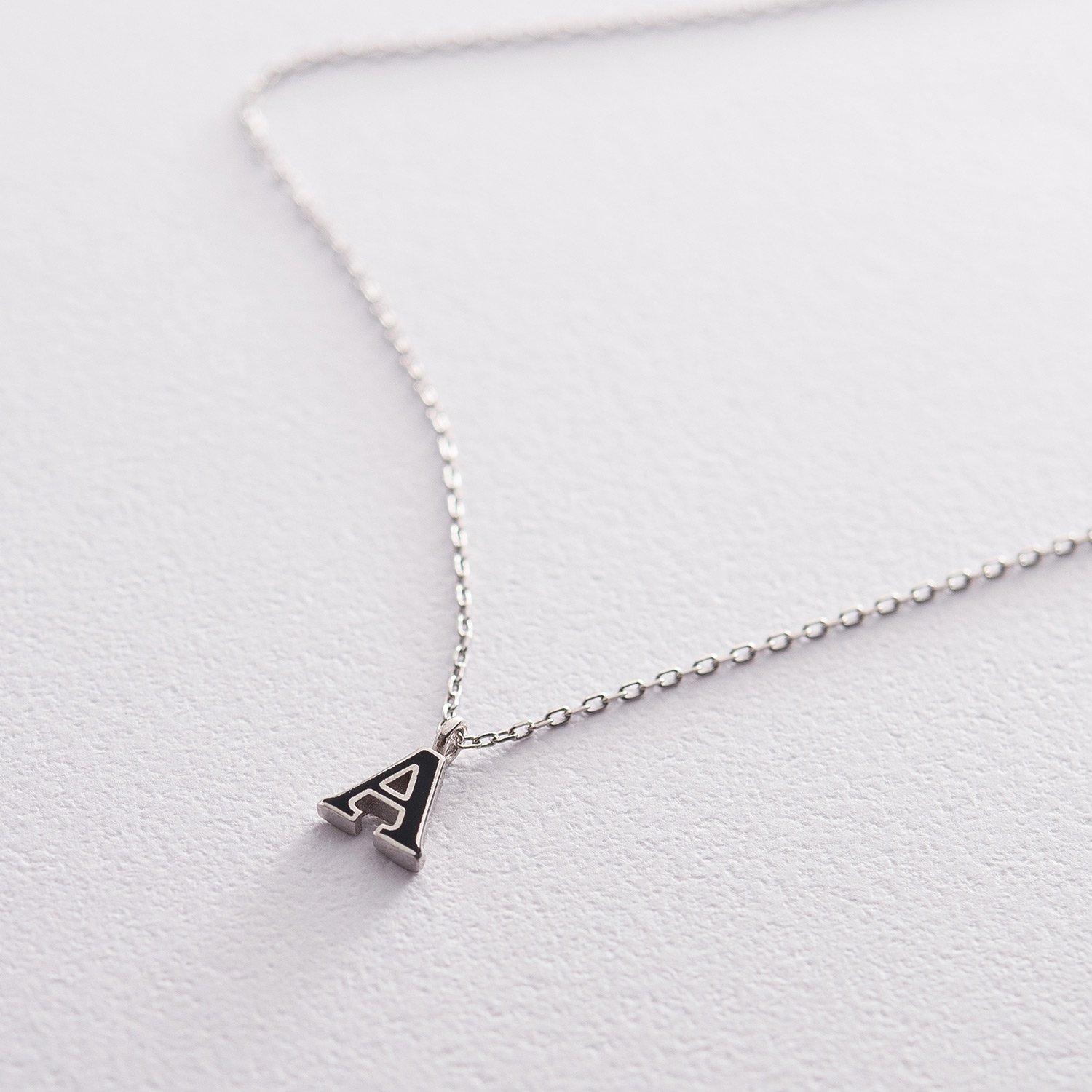 

Срібна каблучка з буквою А Oniks 42 срібний