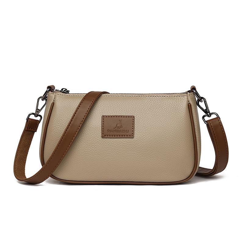 First Layer Cowhide Women'S High-End Underarm Bag, Shoulder Messenger Bag, Genuine Leather Commuter Women'S Bag